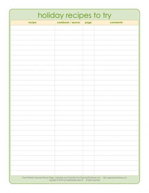christmas_planner_food_recipes_to_try_fillable